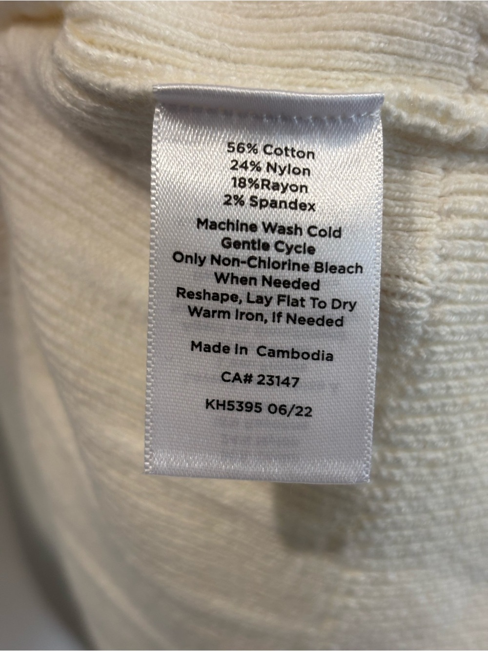 Talbots Cream Ribbed Turtleneck Sweater - Picture 9 of 9